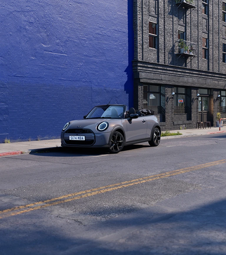MINI Cooper Cabrio– önden görünüm– Sparkling Copper Grey