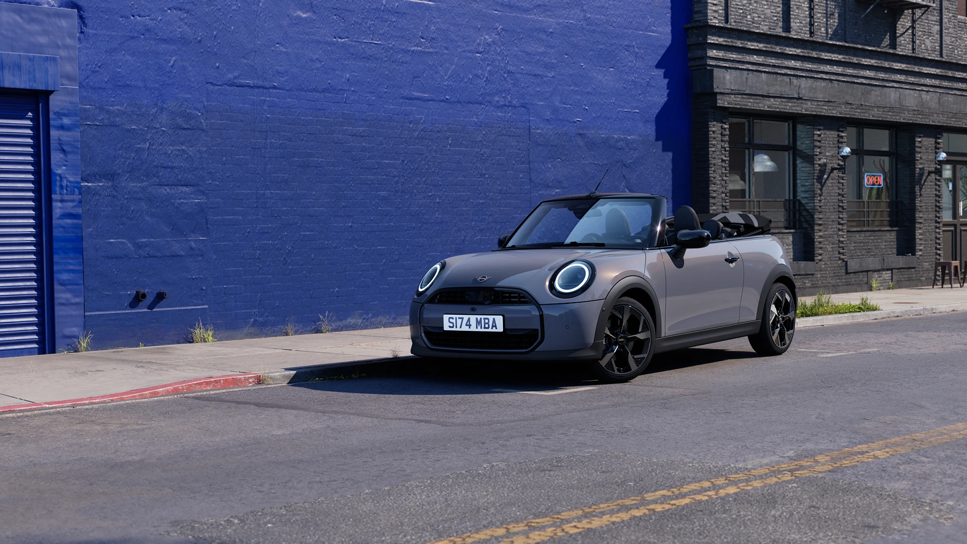MINI Cooper Cabrio– önden görünüm– Sparkling Copper Grey