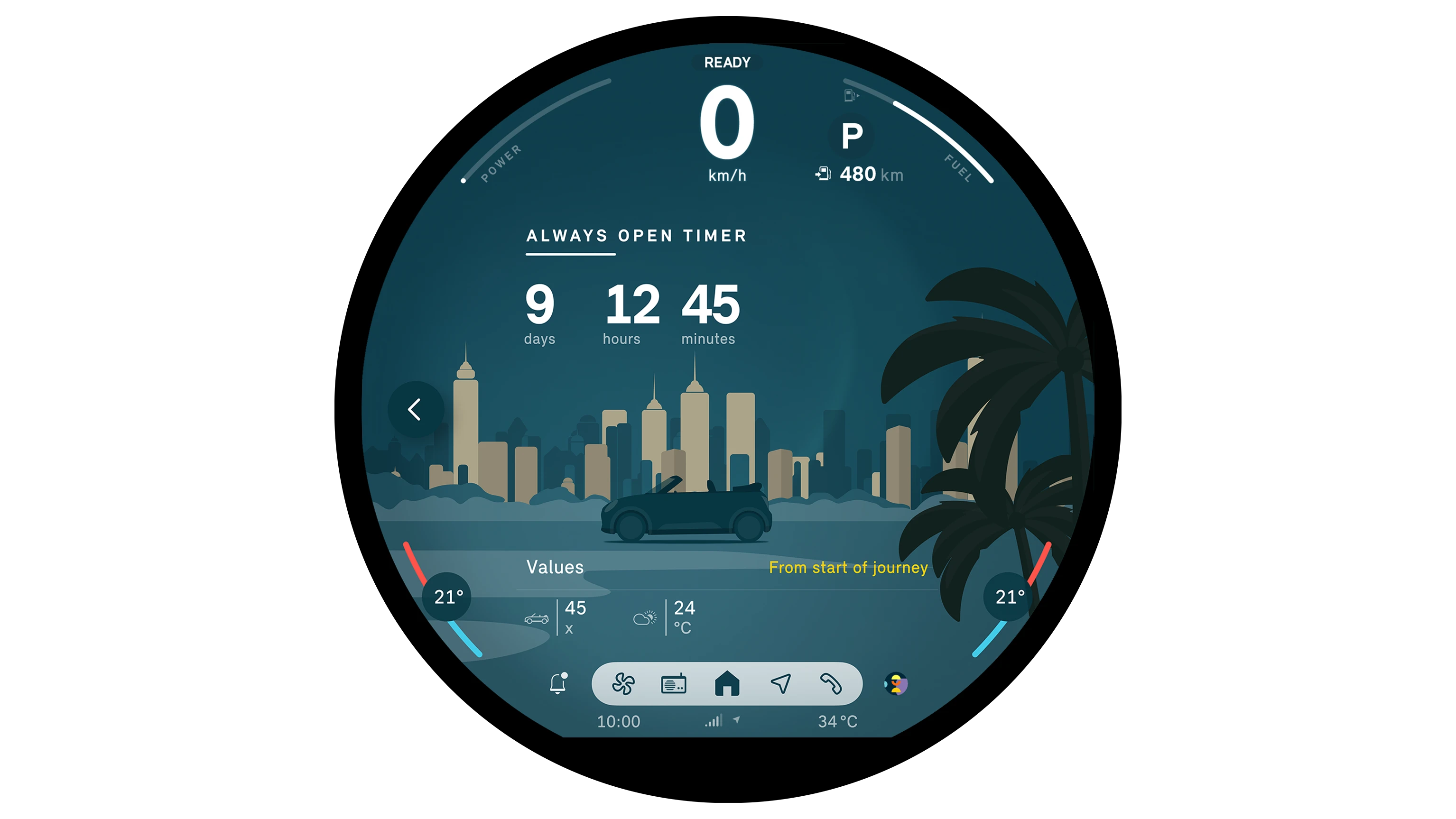 MINI Cooper Cabrio - her zaman açık zamanlayıcı uygulaması