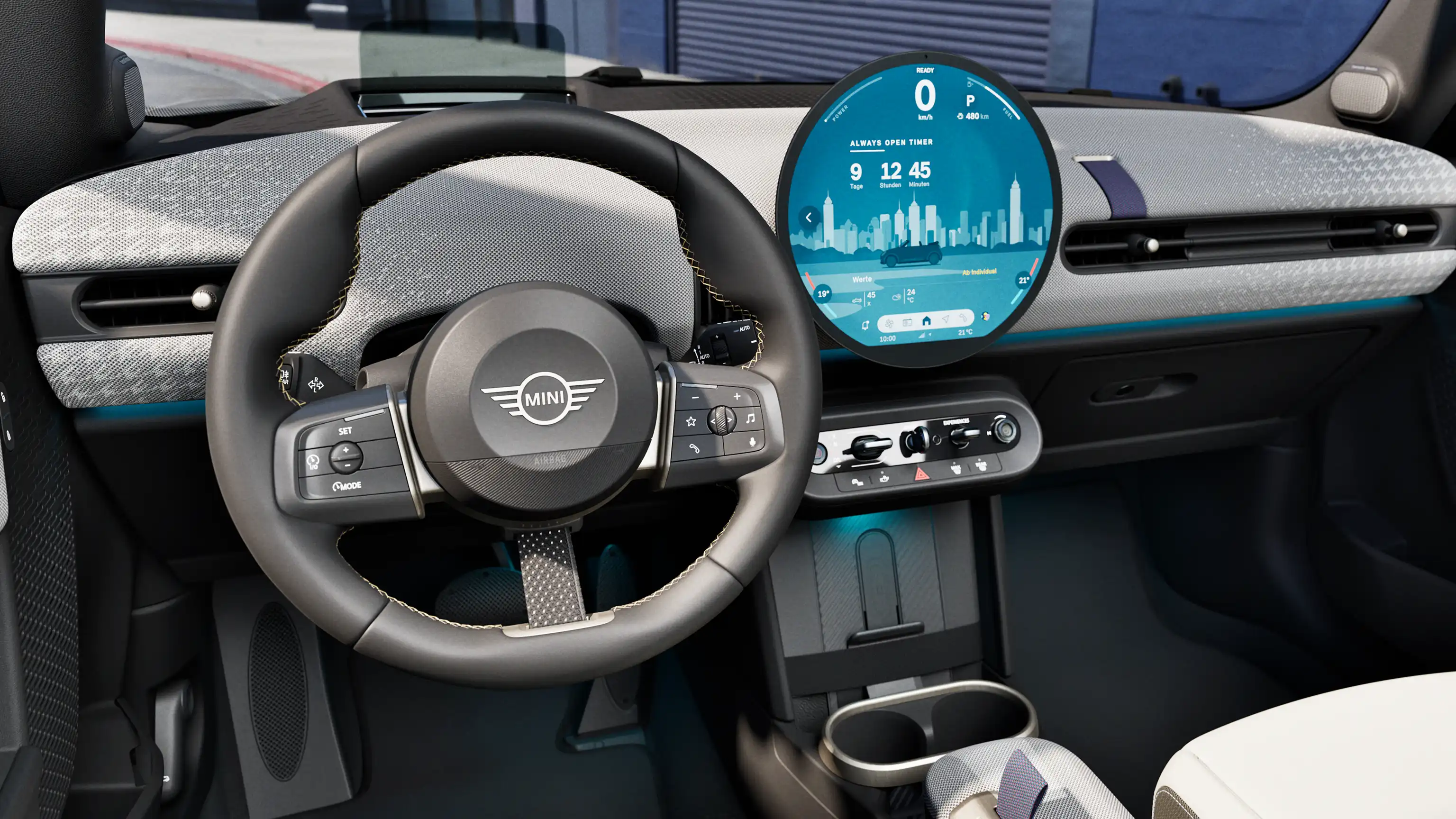 MINI Cooper Cabrio - iç tasarım - orijinal boyutunda MINI direksiyon