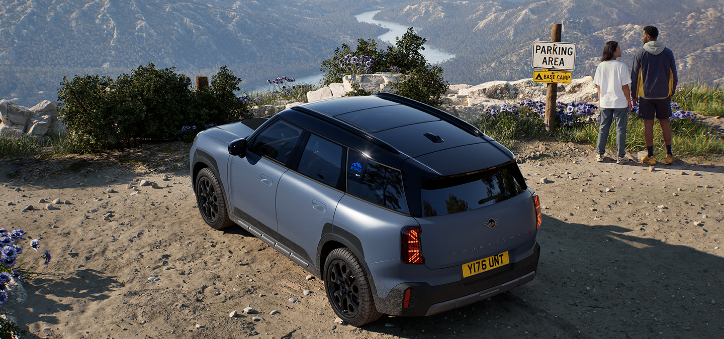 MINI Countryman Untamed Edition'ın üstten görünümü.