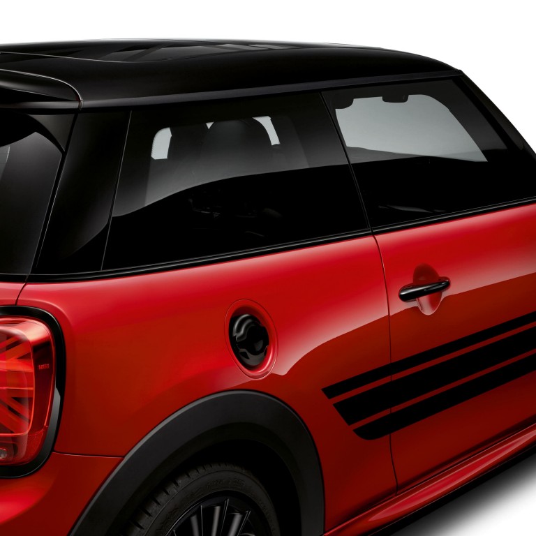 MINI – siyah karakter şeridi kaplaması – yan çıkartmalar