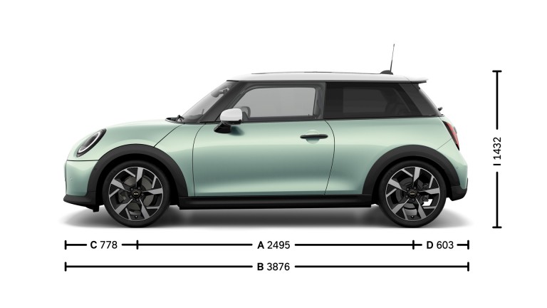 MINI Cooper 3 Kapı - boyutlar - giriş resmi